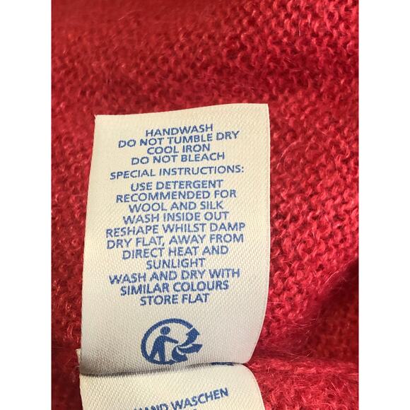 Boden Women's Mohair Wool Knit Open Cardigan Sweater Medium Pink Rose Medium - Picture 10 of 11